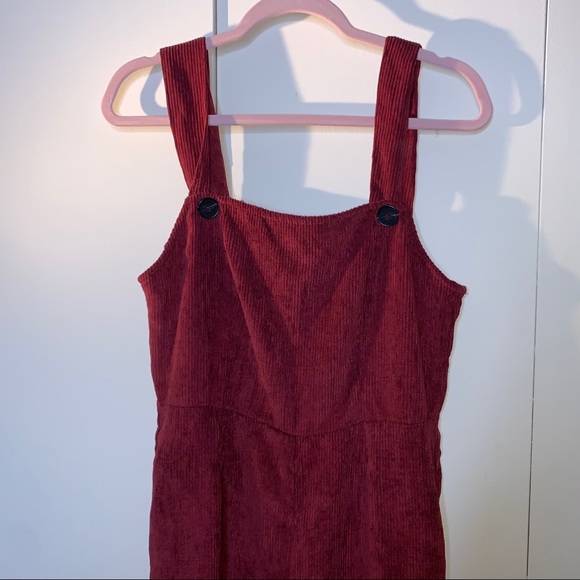 Burgundy ribbed jumpsuit - Picture 2 of 5